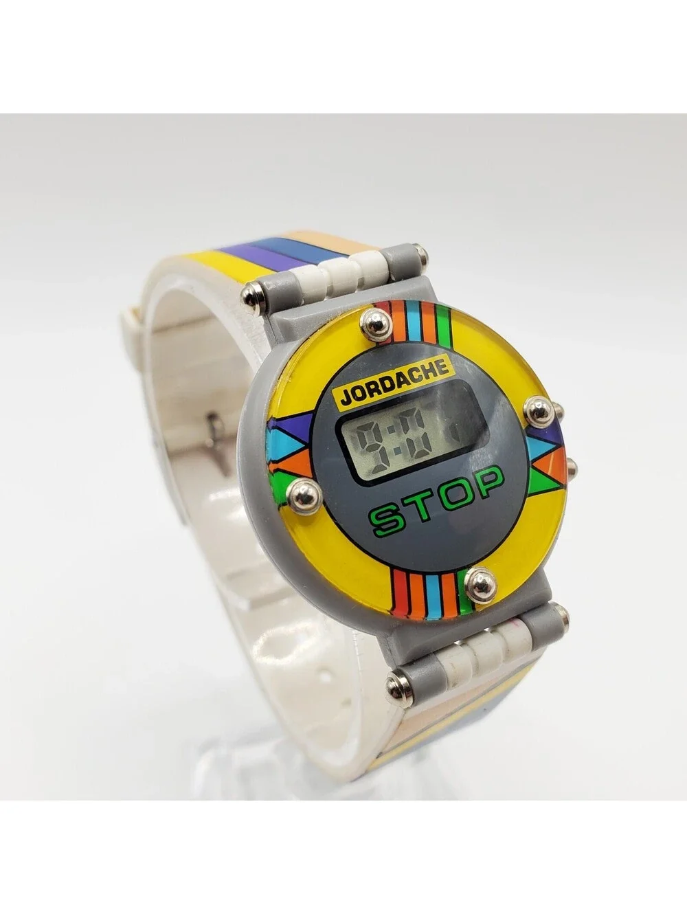Vintage Jordache Colorful Quartz Watch 29mm New Battery